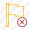 Flag Yellow Cancel Icon