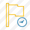 Flag Yellow Clock Icon