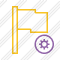 Flag Yellow Settings Icon