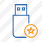 Flash Drive Star Icon