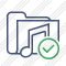 Folder Music Ok Icon