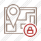 Map Location Lock Icon