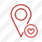 Map Pin Favorites Icon