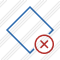 Rhombus Blue Cancel Icon