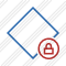 Rhombus Blue Lock Icon