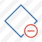 Rhombus Blue Remove Icon