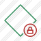 Rhombus Green Lock Icon