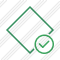 Rhombus Green Ok Icon