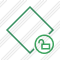 Rhombus Green Unlock Icon