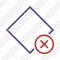 Rhombus Purple Cancel Icon