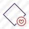 Rhombus Purple Favorites Icon