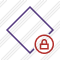 Rhombus Purple Lock Icon