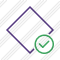 Rhombus Purple Ok Icon