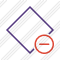 Rhombus Purple Remove Icon