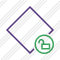 Rhombus Purple Unlock Icon