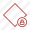 Rhombus Red Lock Icon