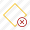 Rhombus Yellow Cancel Icon