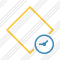 Rhombus Yellow Clock Icon