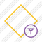 Rhombus Yellow Filter Icon