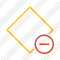 Rhombus Yellow Remove Icon