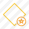 Rhombus Yellow Star Icon