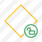 Rhombus Yellow Unlock Icon
