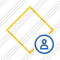 Rhombus Yellow User Icon