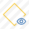 Rhombus Yellow View Icon