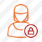 User Woman 2 Lock Icon