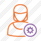 User Woman 2 Settings Icon