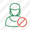 User Woman Block Icon