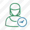 User Woman Clock Icon