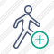 Walking Add Icon