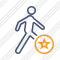 Walking Star Icon