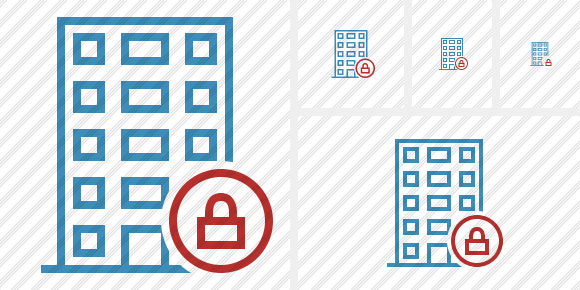 Office Building Lock Icon