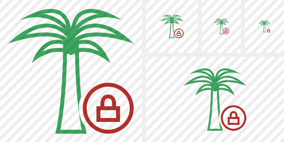 Palmtree Lock Icon