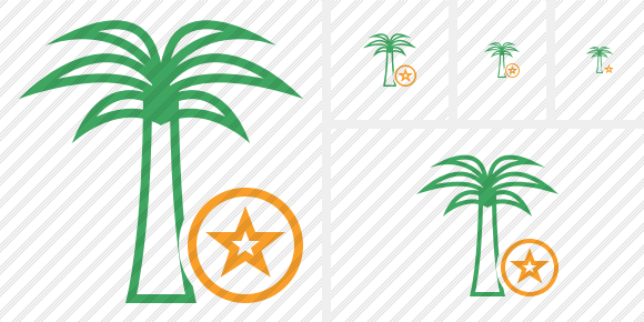 Palmtree Star Icon