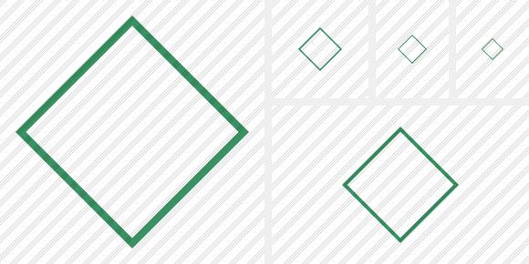 Rhombus Green Icon