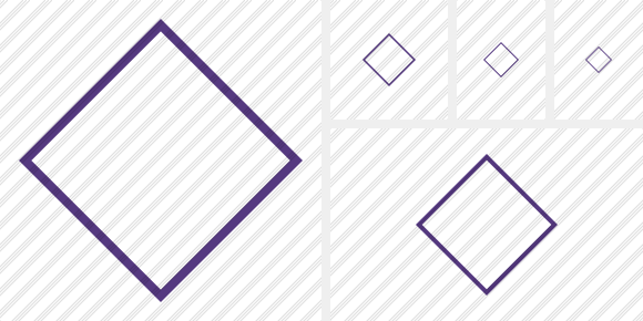 Rhombus Purple Icon