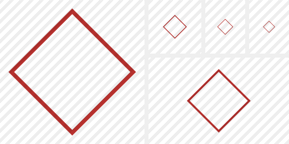 Rhombus Red Icon