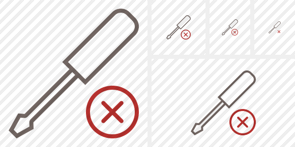 Screwdriver Cancel Icon