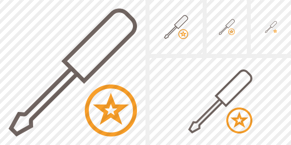 Screwdriver Star Icon