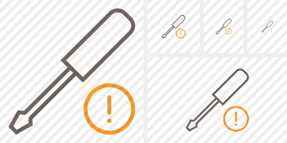 Screwdriver Warning Icon