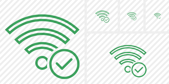 Wi Fi Green Ok Icon