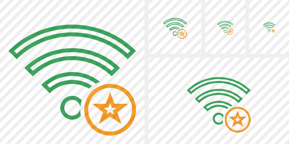 Wi Fi Green Star Icon