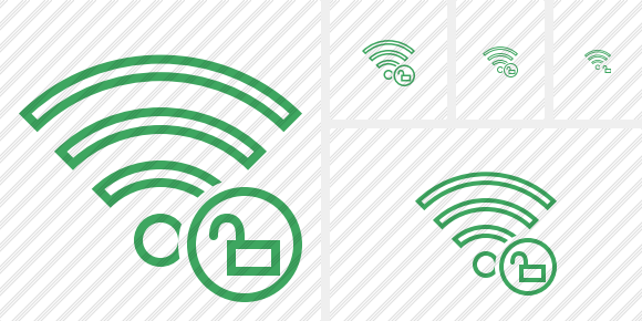 Wi Fi Green Unlock Icon