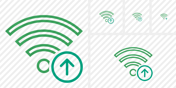 Wi Fi Green Upload Icon