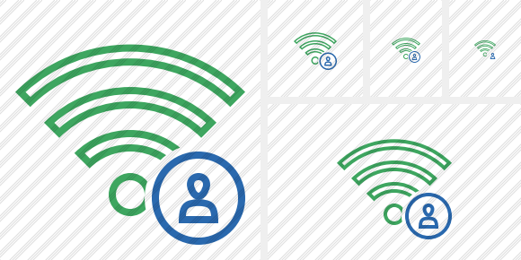 Wi Fi Green User Icon