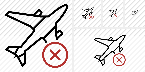 Airplane Cancel Icon