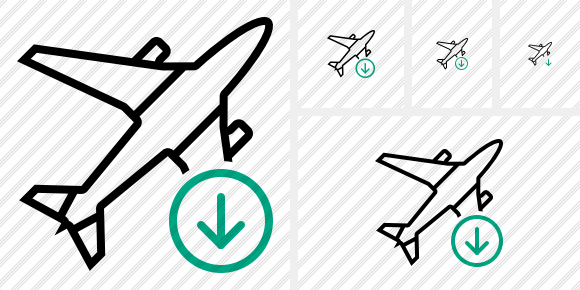 Airplane Download Icon